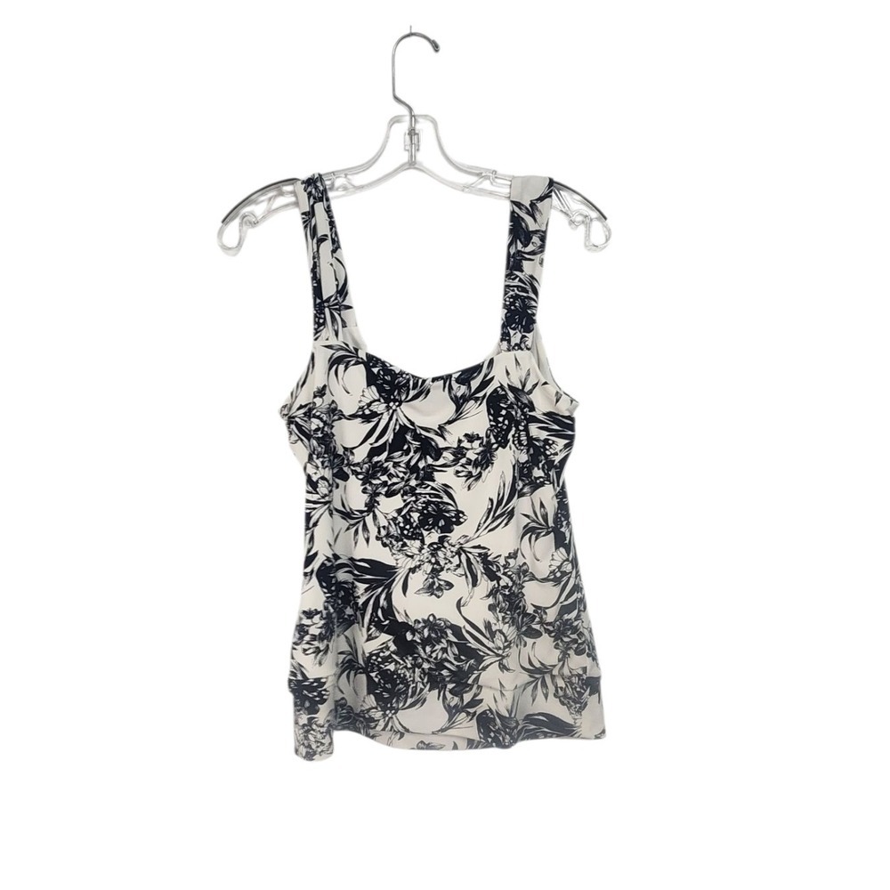 White House Black Market Floral Tank Top Women's Size S Sleeveless‎ Blouse